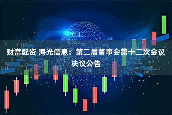 财富配资 海光信息：第二届董事会第十二次会议决议公告