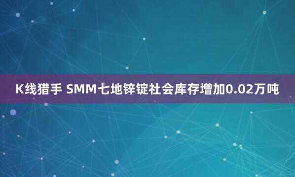 K线猎手 SMM七地锌锭社会库存增加0.02万吨